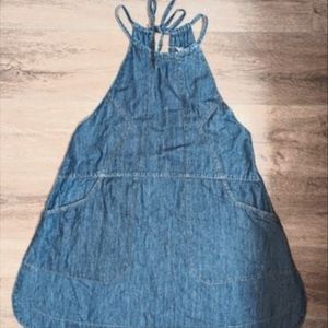Free People Denim Halter Dress